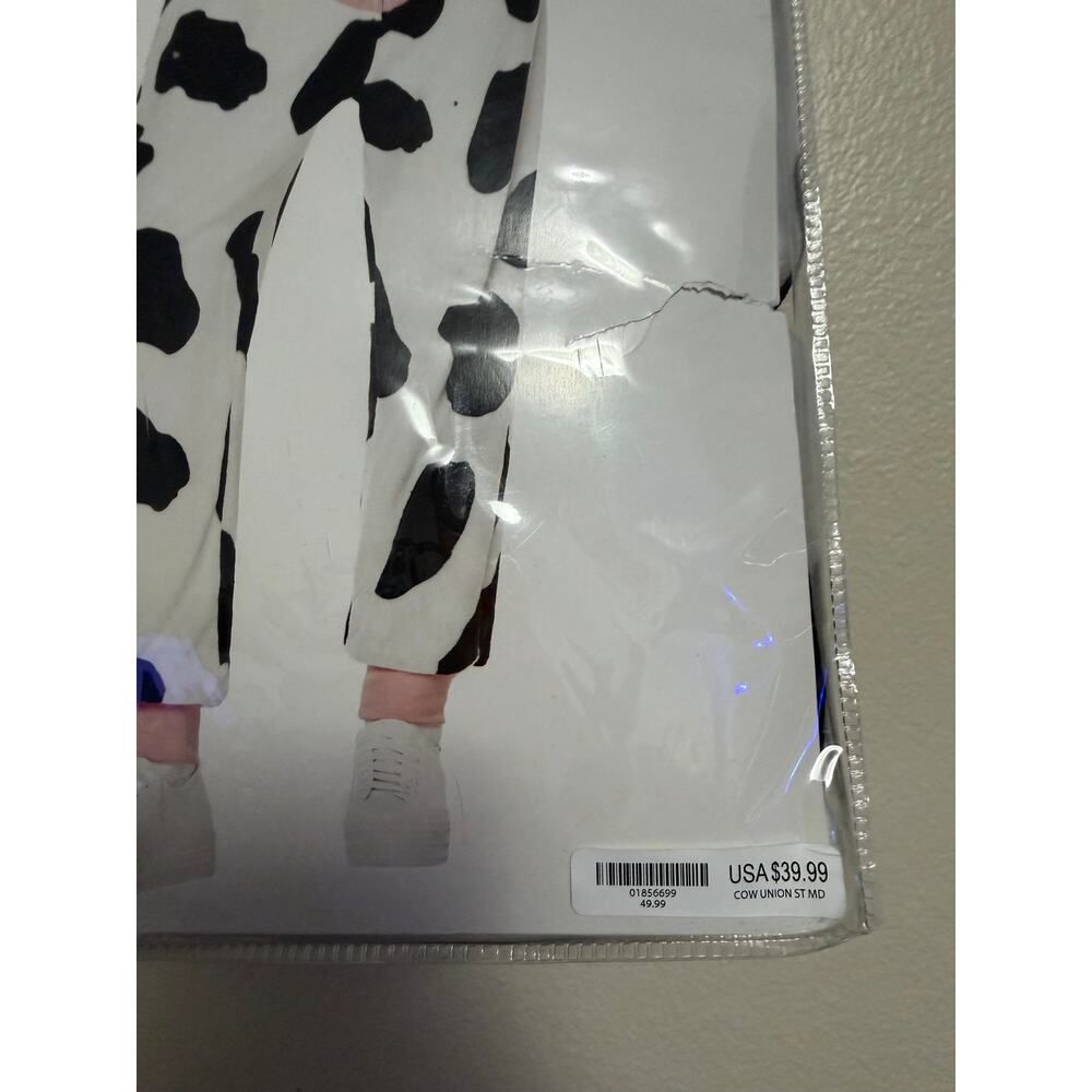 Spirit Halloween Cow Jumpsuit Adult M (8-10) - Picture 6 of 13